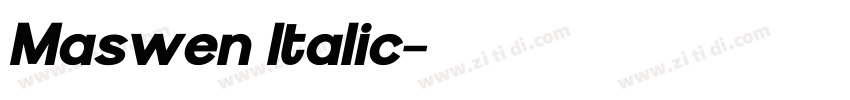 Maswen Italic字体转换